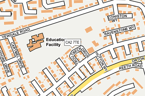 CA2 7TE map - OS OpenMap – Local (Ordnance Survey)