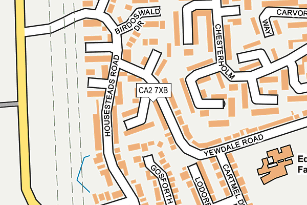 CA2 7XB map - OS OpenMap – Local (Ordnance Survey)