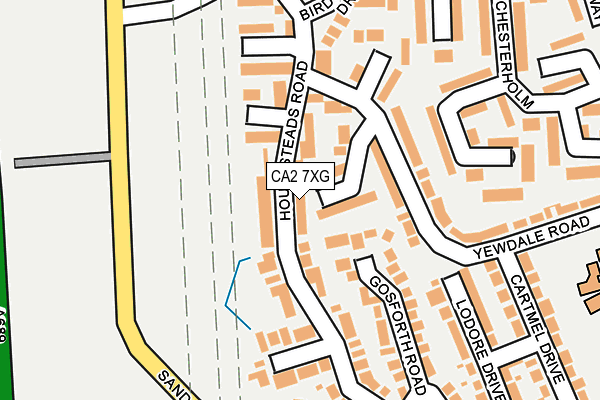 CA2 7XG map - OS OpenMap – Local (Ordnance Survey)