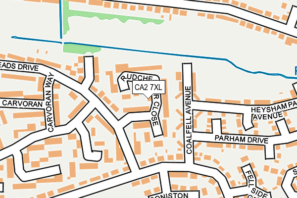 CA2 7XL map - OS OpenMap – Local (Ordnance Survey)