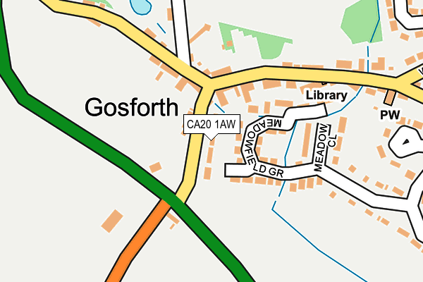 CA20 1AW map - OS OpenMap – Local (Ordnance Survey)