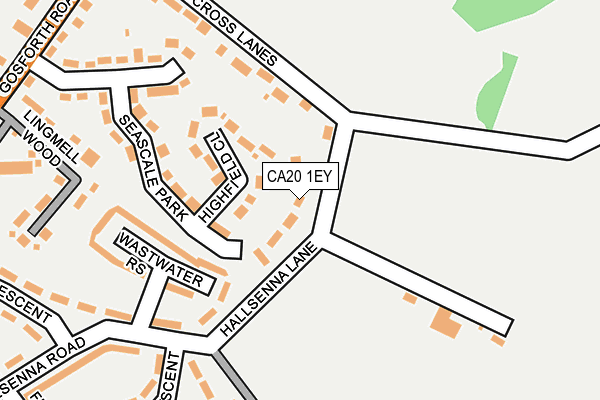 CA20 1EY map - OS OpenMap – Local (Ordnance Survey)