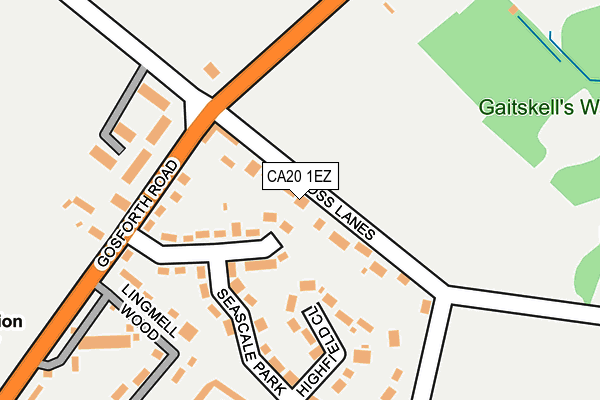 CA20 1EZ map - OS OpenMap – Local (Ordnance Survey)