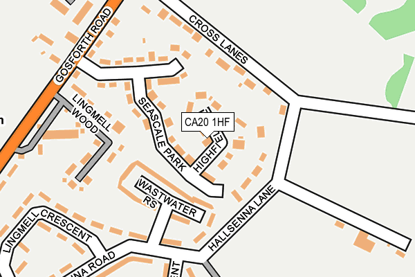 CA20 1HF map - OS OpenMap – Local (Ordnance Survey)