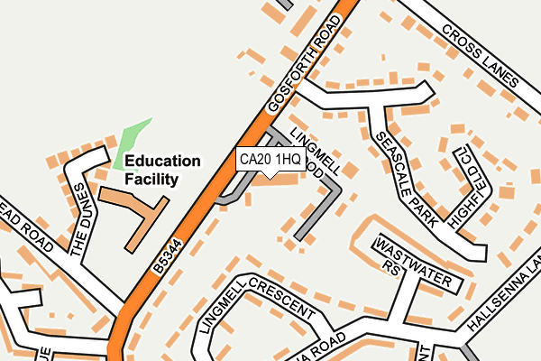 CA20 1HQ map - OS OpenMap – Local (Ordnance Survey)