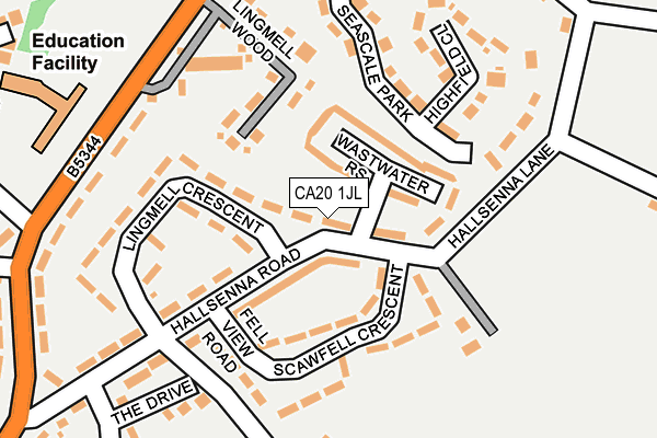 CA20 1JL map - OS OpenMap – Local (Ordnance Survey)