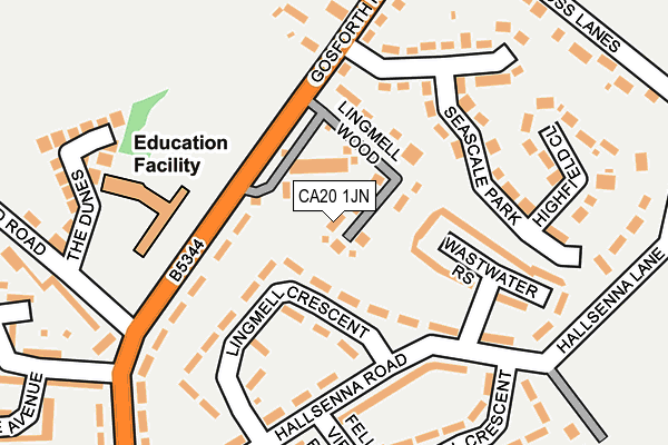 CA20 1JN map - OS OpenMap – Local (Ordnance Survey)