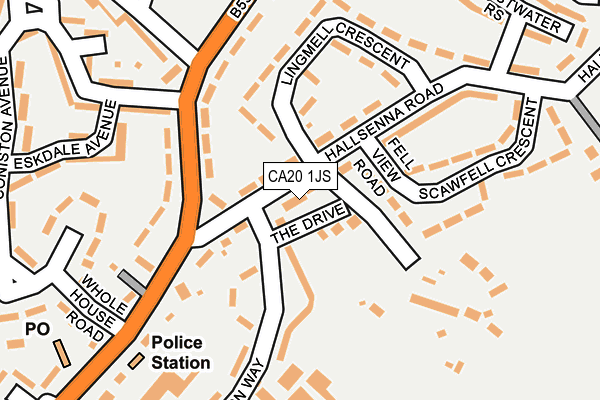 CA20 1JS map - OS OpenMap – Local (Ordnance Survey)