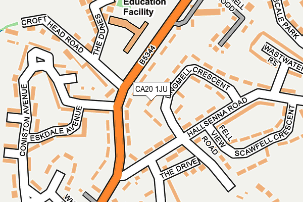 CA20 1JU map - OS OpenMap – Local (Ordnance Survey)