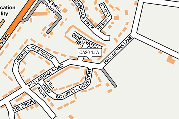 CA20 1JW map - OS OpenMap – Local (Ordnance Survey)