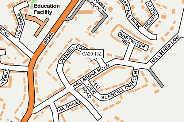 CA20 1JZ map - OS OpenMap – Local (Ordnance Survey)