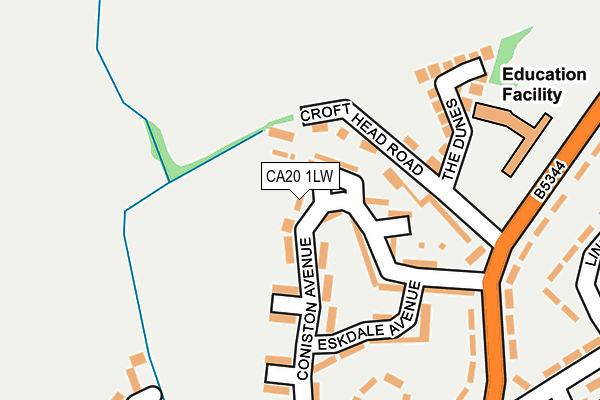 CA20 1LW map - OS OpenMap – Local (Ordnance Survey)