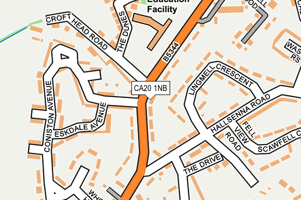 CA20 1NB map - OS OpenMap – Local (Ordnance Survey)