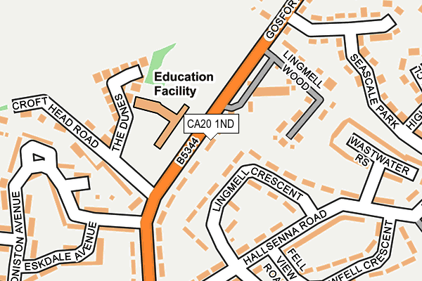 CA20 1ND map - OS OpenMap – Local (Ordnance Survey)