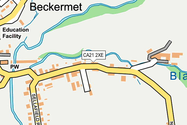 CA21 2XE map - OS OpenMap – Local (Ordnance Survey)