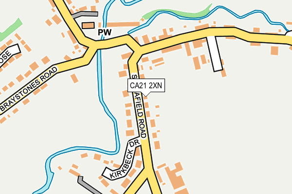 CA21 2XN map - OS OpenMap – Local (Ordnance Survey)