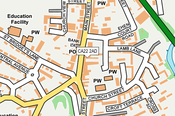 CA22 2AD map - OS OpenMap – Local (Ordnance Survey)