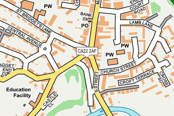 CA22 2AF map - OS OpenMap – Local (Ordnance Survey)