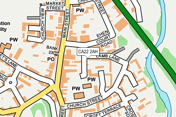 CA22 2AH map - OS OpenMap – Local (Ordnance Survey)