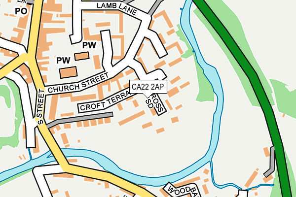 CA22 2AP map - OS OpenMap – Local (Ordnance Survey)