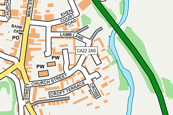 CA22 2AS map - OS OpenMap – Local (Ordnance Survey)