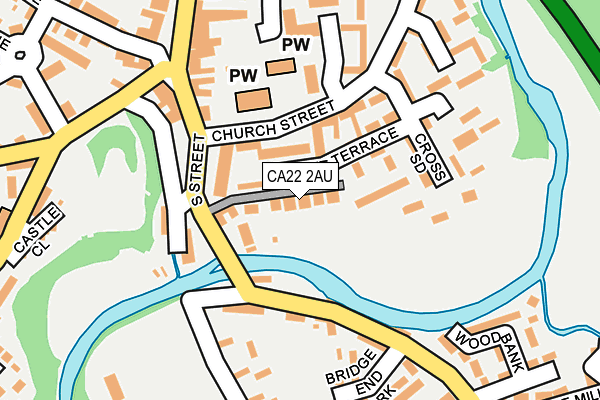 CA22 2AU map - OS OpenMap – Local (Ordnance Survey)