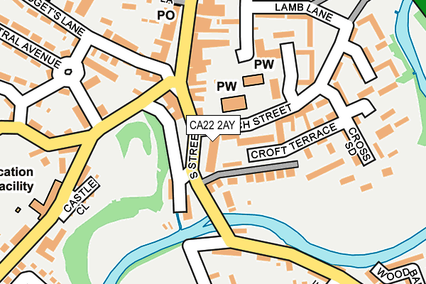 CA22 2AY map - OS OpenMap – Local (Ordnance Survey)