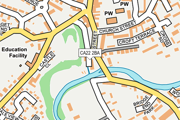 CA22 2BA map - OS OpenMap – Local (Ordnance Survey)