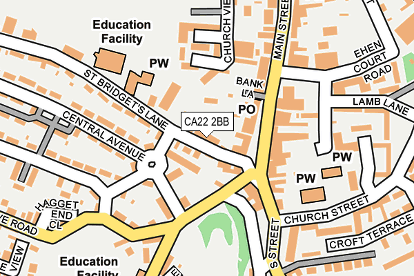 CA22 2BB map - OS OpenMap – Local (Ordnance Survey)