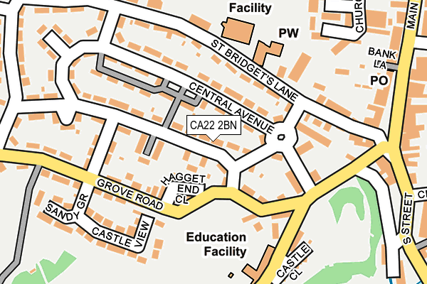 CA22 2BN map - OS OpenMap – Local (Ordnance Survey)