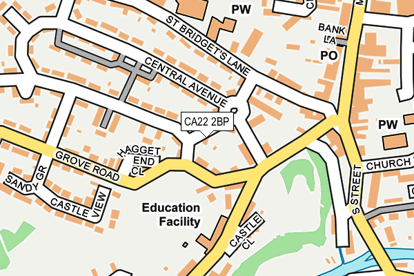 CA22 2BP map - OS OpenMap – Local (Ordnance Survey)