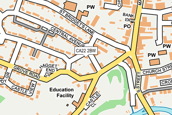CA22 2BW map - OS OpenMap – Local (Ordnance Survey)