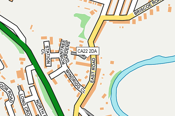 CA22 2DA map - OS OpenMap – Local (Ordnance Survey)