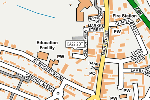 CA22 2DT map - OS OpenMap – Local (Ordnance Survey)