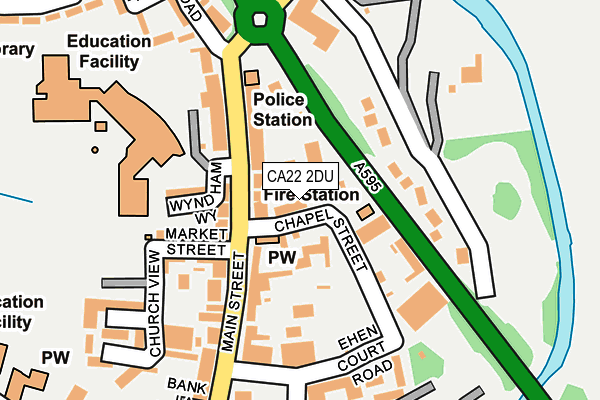 CA22 2DU map - OS OpenMap – Local (Ordnance Survey)