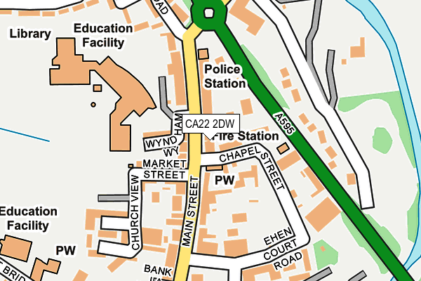 CA22 2DW map - OS OpenMap – Local (Ordnance Survey)