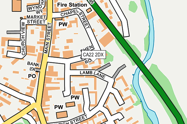 CA22 2DX map - OS OpenMap – Local (Ordnance Survey)