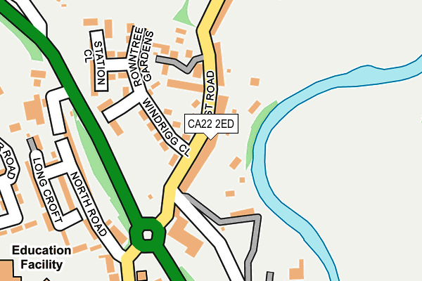 CA22 2ED map - OS OpenMap – Local (Ordnance Survey)