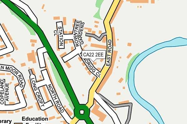 CA22 2EE map - OS OpenMap – Local (Ordnance Survey)