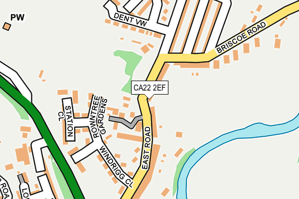 CA22 2EF map - OS OpenMap – Local (Ordnance Survey)