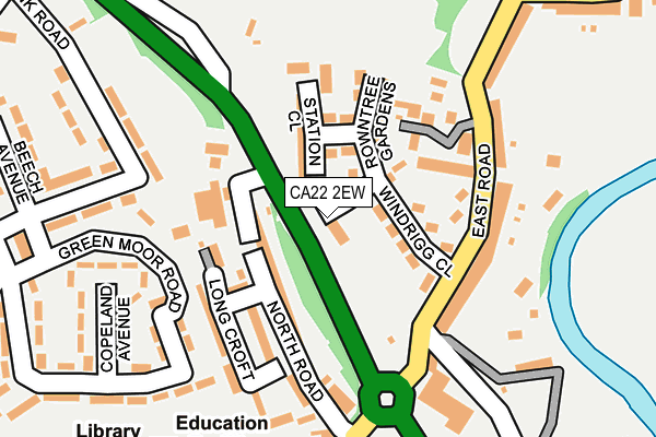 CA22 2EW map - OS OpenMap – Local (Ordnance Survey)