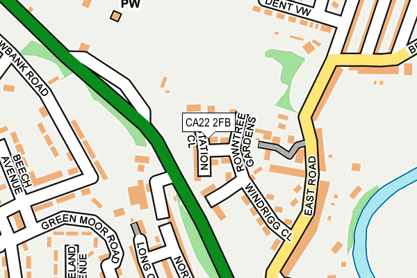 CA22 2FB map - OS OpenMap – Local (Ordnance Survey)