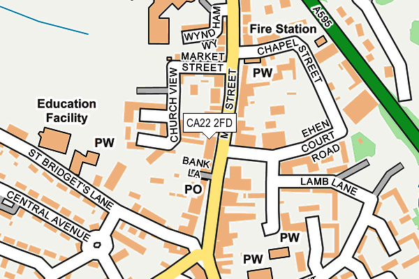 CA22 2FD map - OS OpenMap – Local (Ordnance Survey)