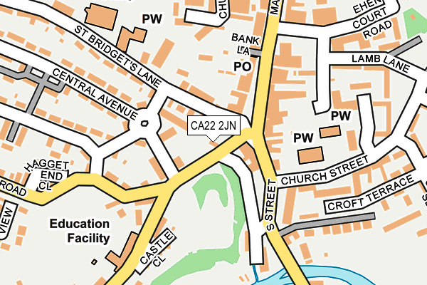 CA22 2JN map - OS OpenMap – Local (Ordnance Survey)