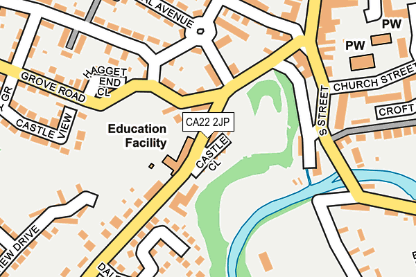 CA22 2JP map - OS OpenMap – Local (Ordnance Survey)