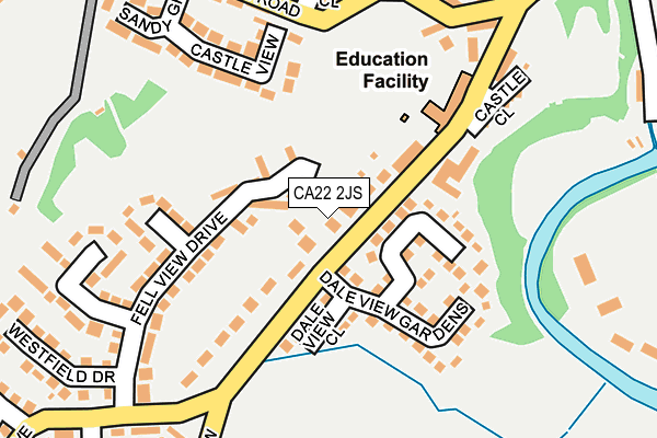CA22 2JS map - OS OpenMap – Local (Ordnance Survey)