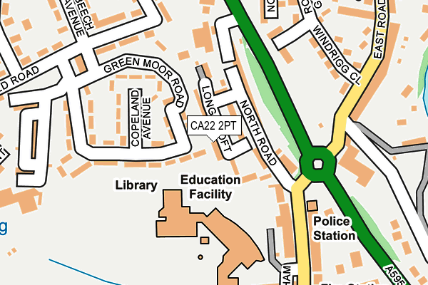 CA22 2PT map - OS OpenMap – Local (Ordnance Survey)