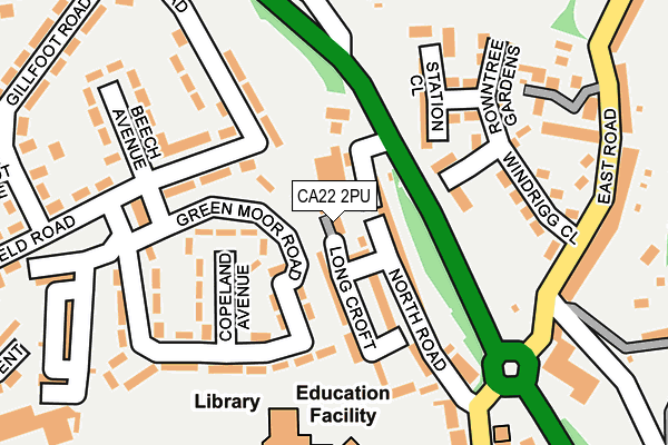 CA22 2PU map - OS OpenMap – Local (Ordnance Survey)