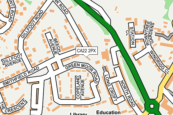 CA22 2PX map - OS OpenMap – Local (Ordnance Survey)
