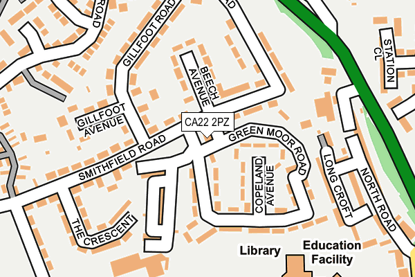 CA22 2PZ map - OS OpenMap – Local (Ordnance Survey)